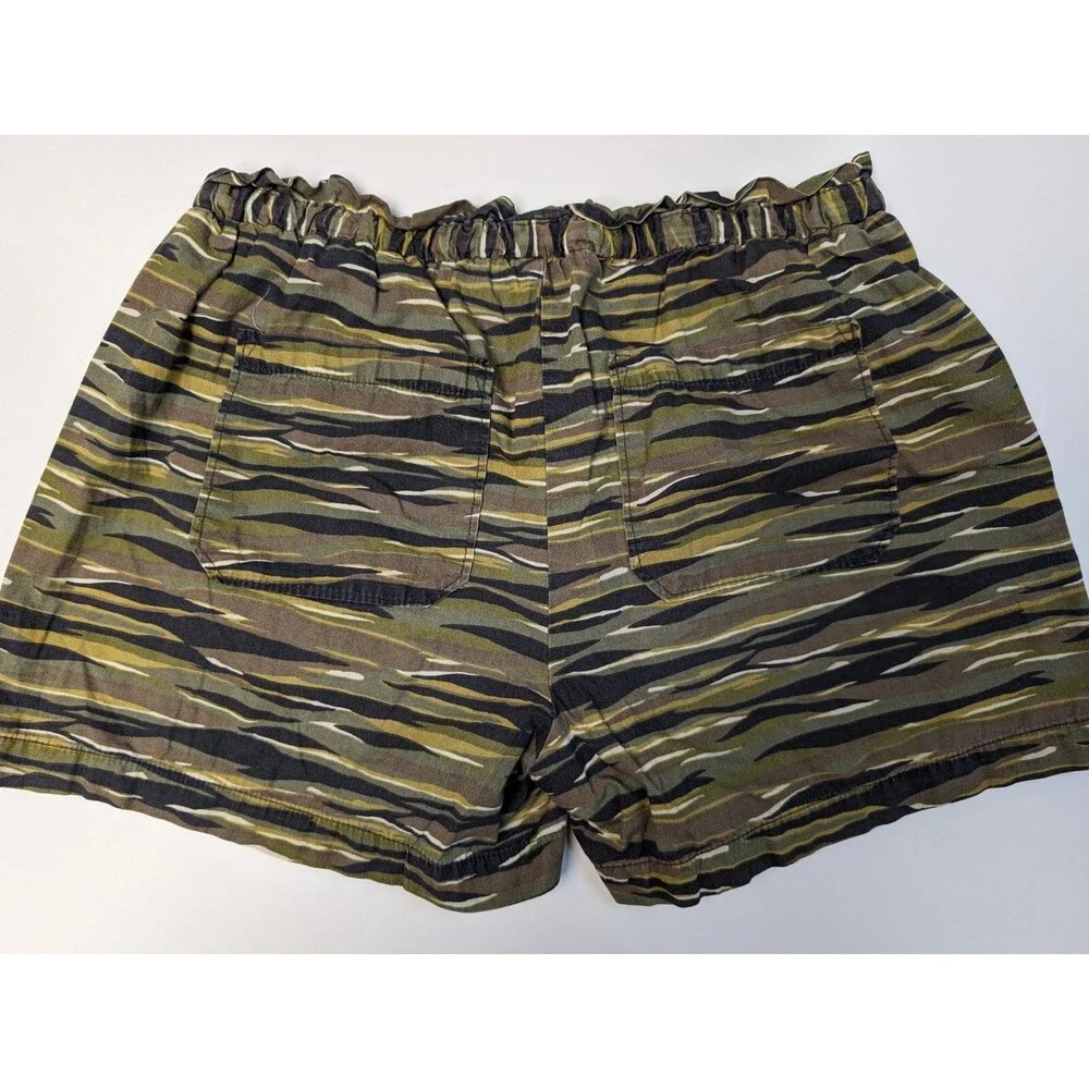 Madewell Size S Camo Print Shorts Drawstring Lightweight Pockets Elastic Waist